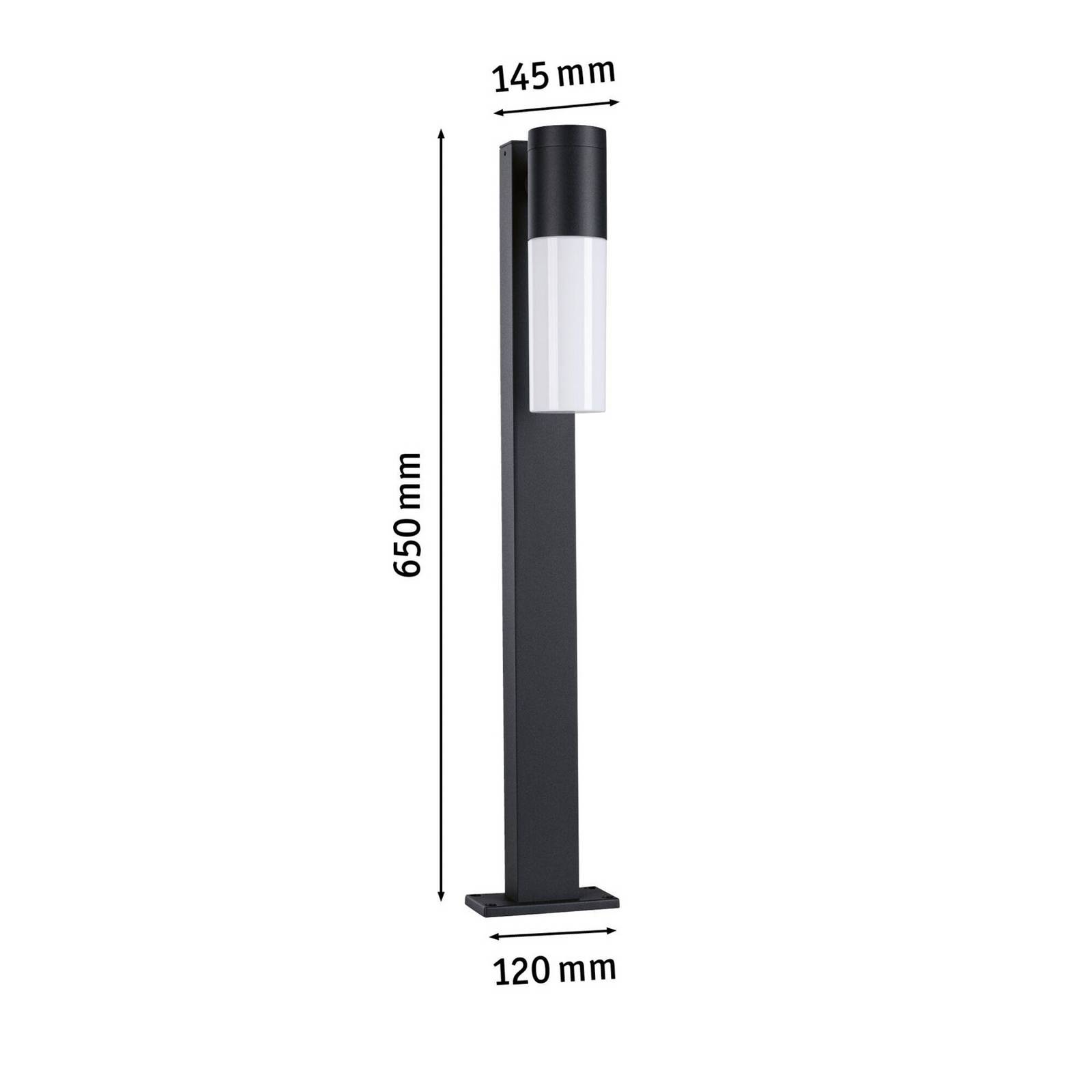 Paulmann Tralia słupek oświetleniowy, antracyt Wysokość 65 cm aluminium IP44 E27