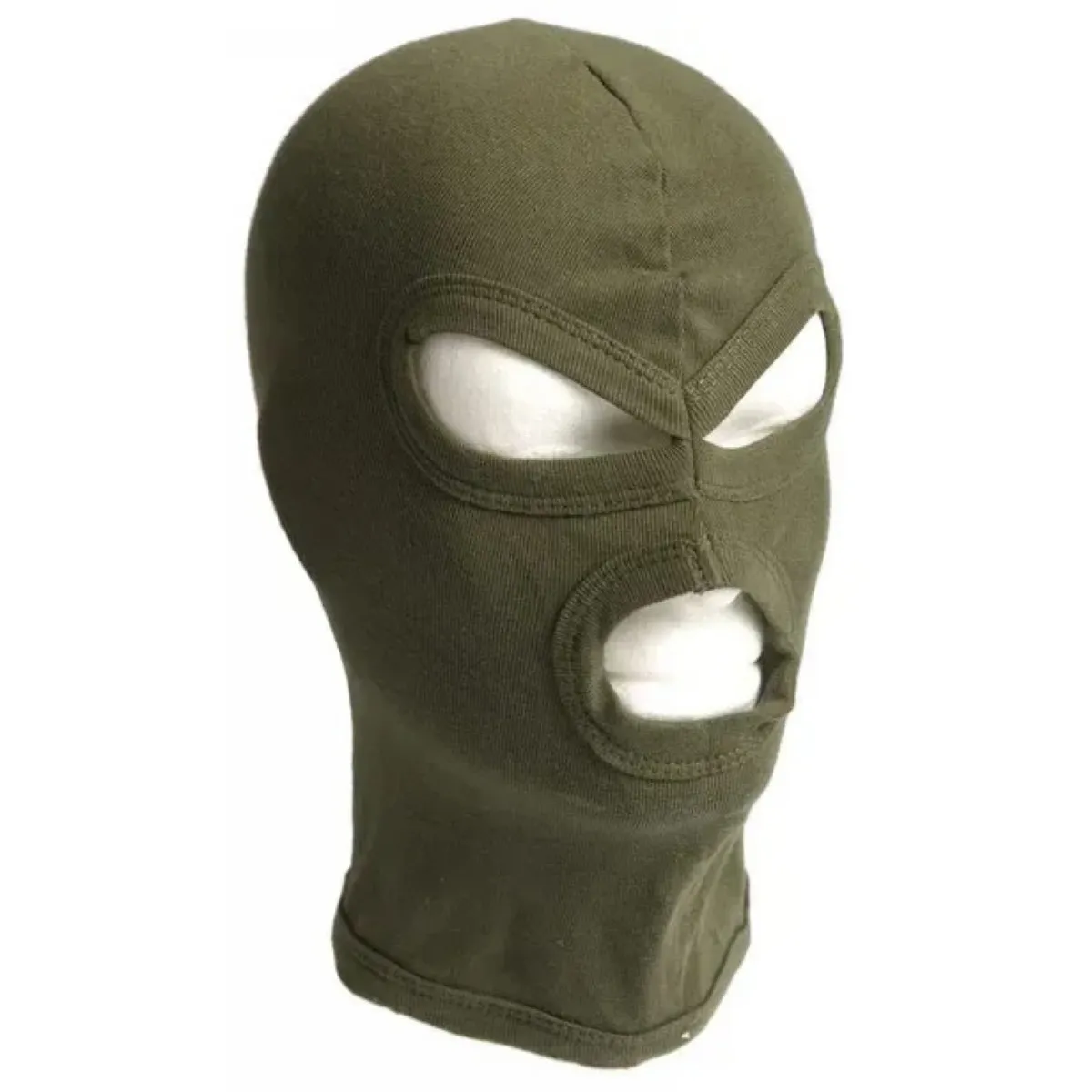 Kominiarka Mil-Tec Fine Ribbed z 3 otworami - Olive