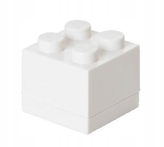 LEGO Pojemnik 4 MINI Klocek Pudełko BIAŁY