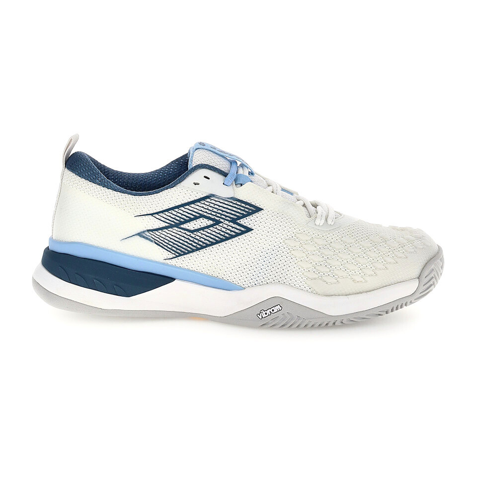 Męskie buty tenisowe Lotto Raptor Hyperpulse 100 III Clay All White/Mallard Blue EUR 43,5