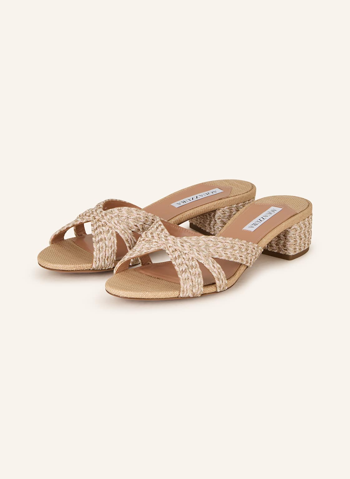 Aquazzura Klapki Sundance beige