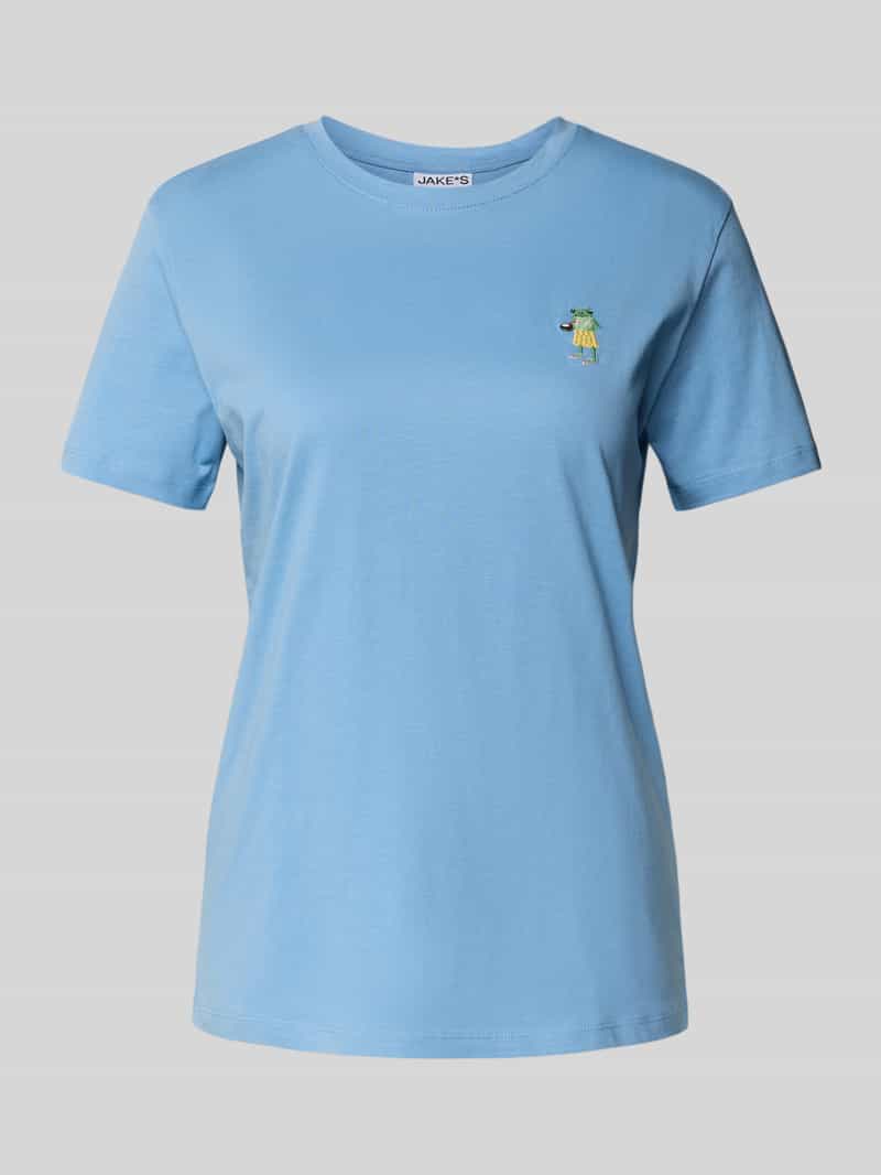 T-shirt z wyhaftowanym motywem