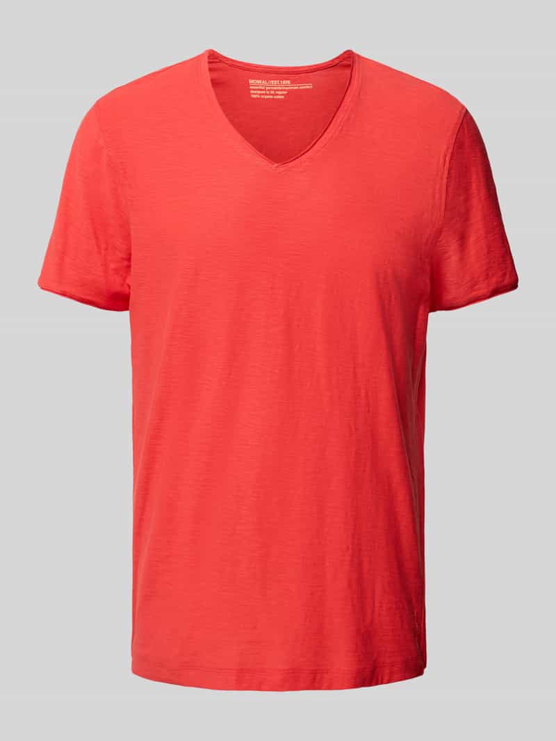 T-shirt z dekoltem w serek