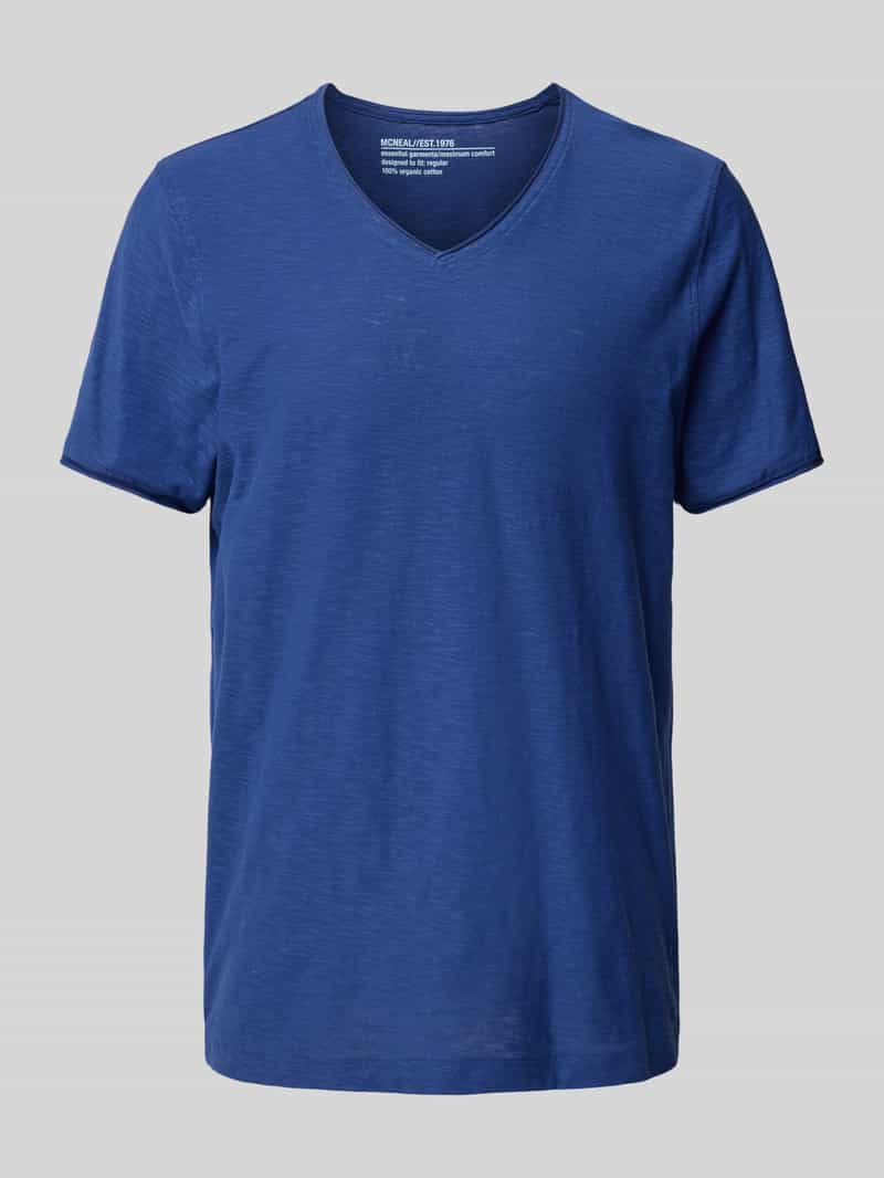 T-shirt z dekoltem w serek