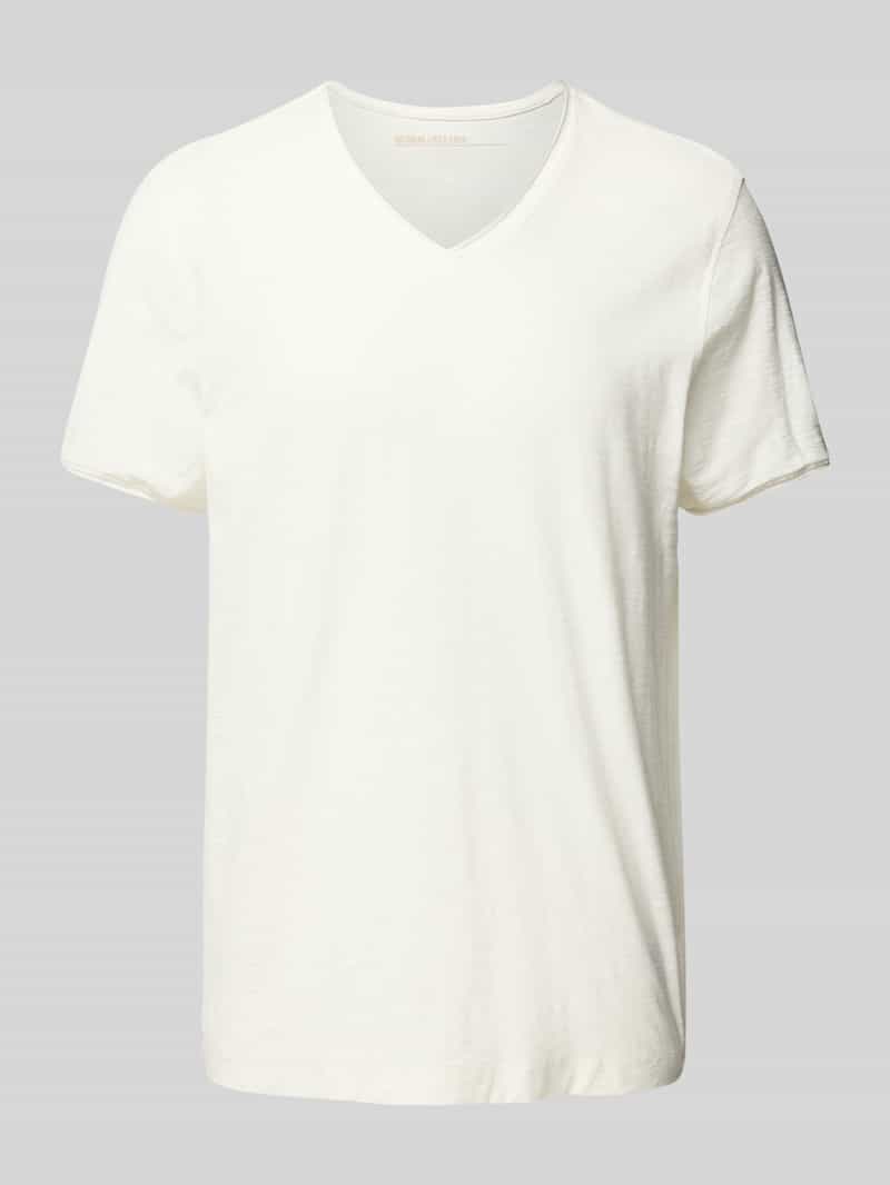 T-shirt z dekoltem w serek