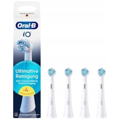 Końcówka szczoteczki ORAL-B iO Ultimate Clean Biały (4 sztuk) (Usuwa płytkę bakteryjna)
