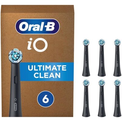Końcówka szczoteczki ORAL-B iO Ultimate Clean Czarny (6 sztuk) (Usuwa płytkę bakteryjna)