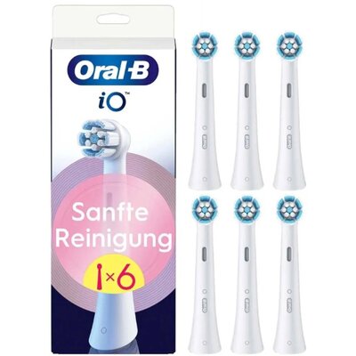 Końcówka szczoteczki ORAL-B iO Gentle Care Biały (6 sztuk) (Delikatna pielęgnacja)