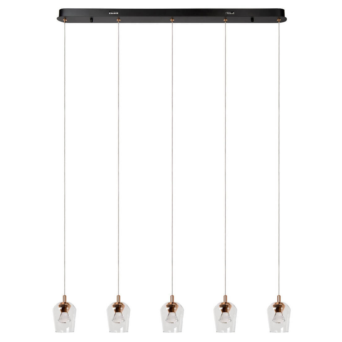 Salonowa lampa wisząca BERLIANE 00430/20/60 LED 4W 2700K czarna złota