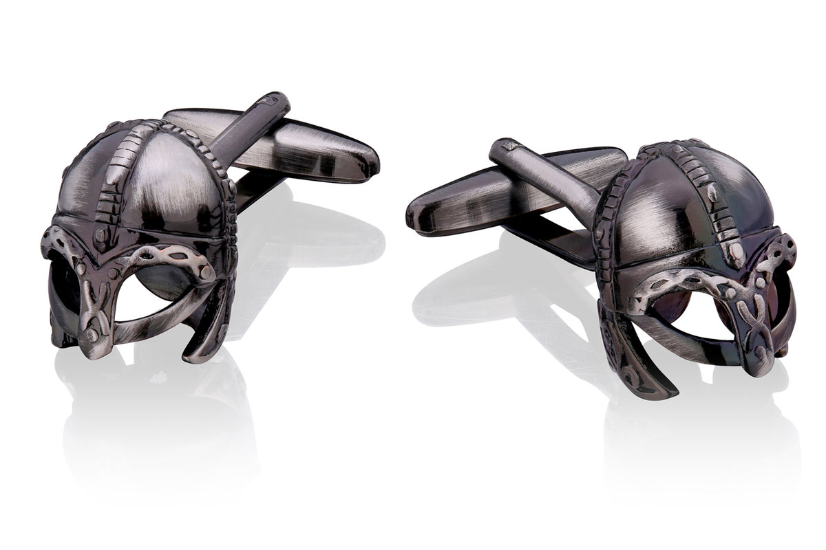 Spinki do mankietów X2 Hełm wikinga