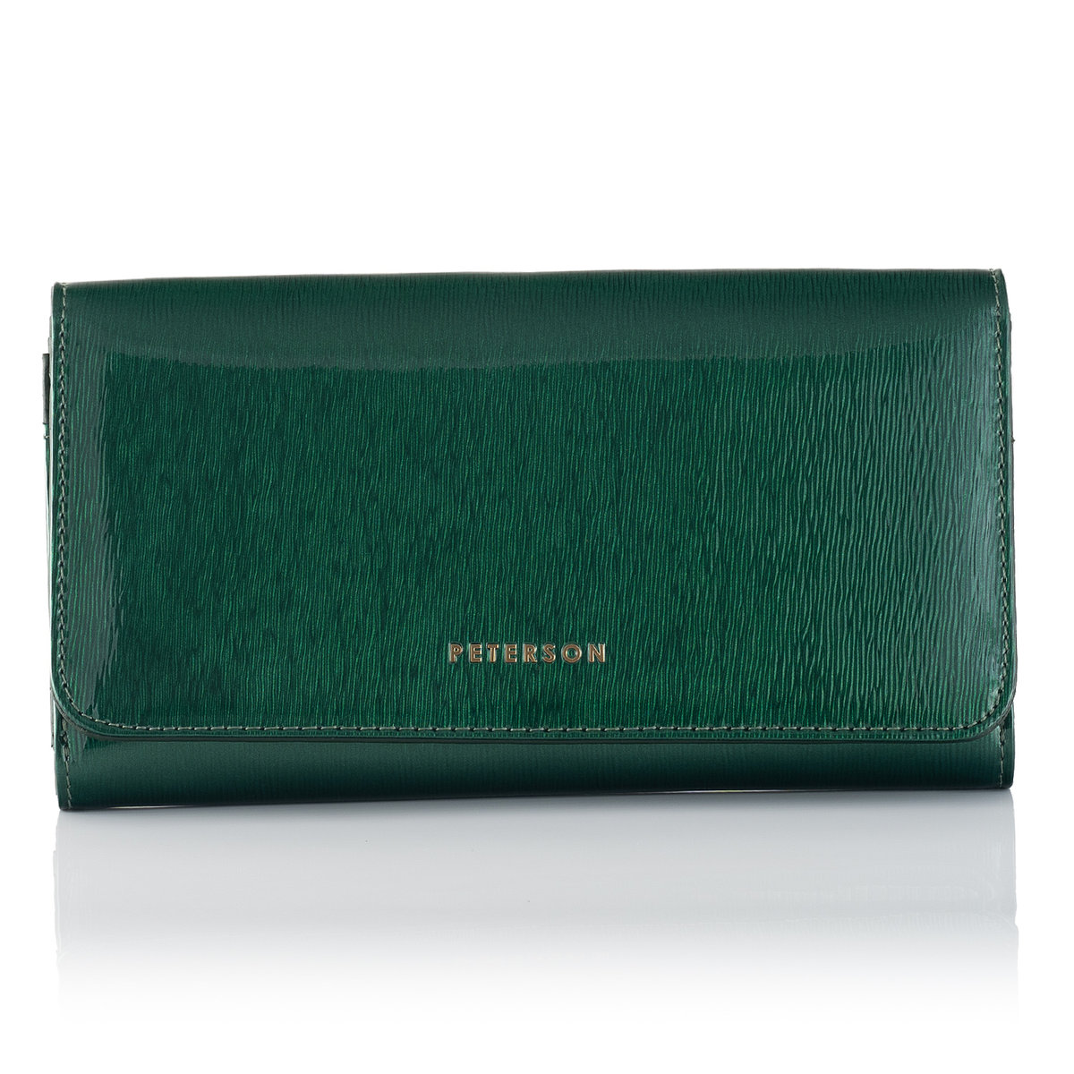 Skórzany Portfel Organizer PETERSON 421077 - zielony