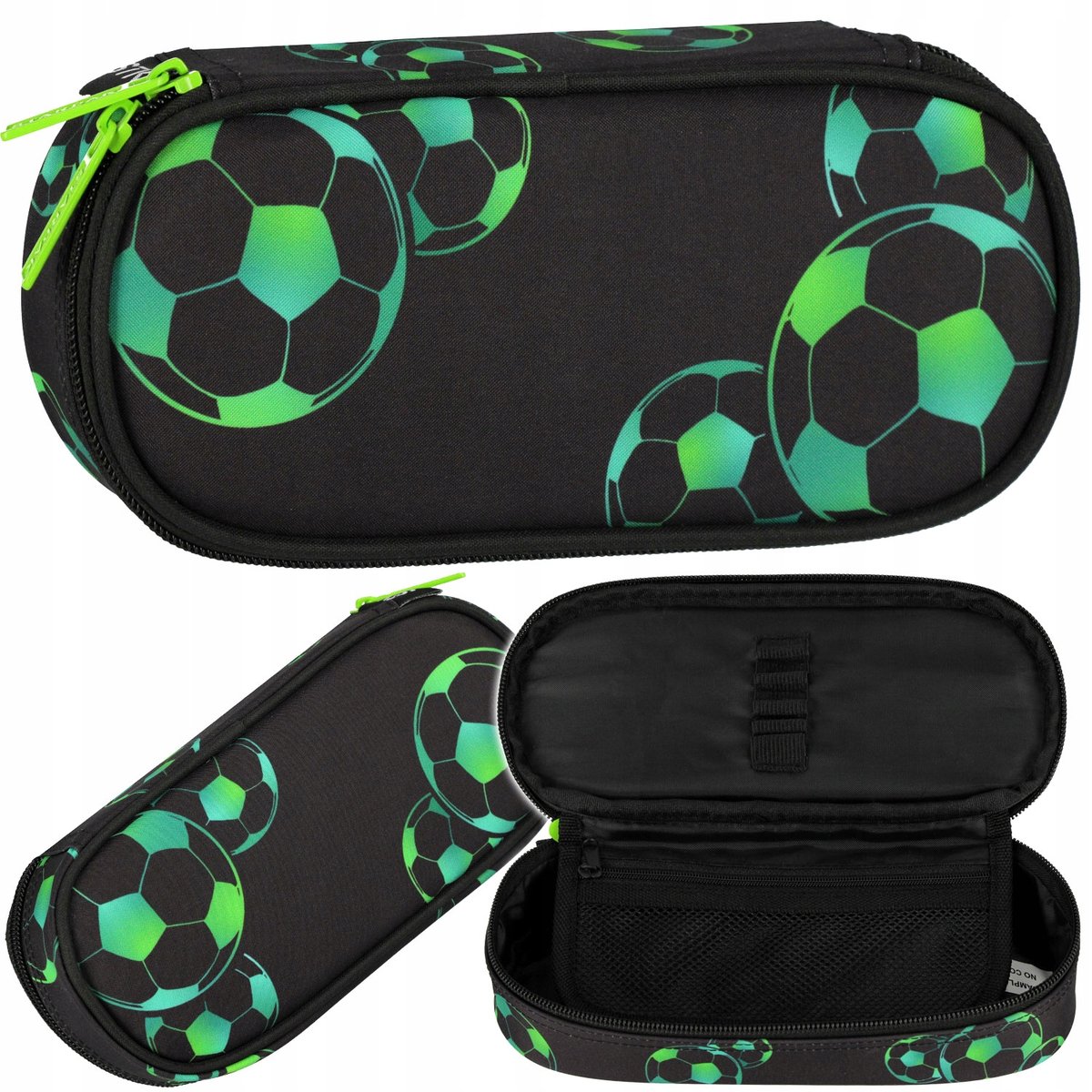 Starpak Piórnik Szkolny Tuba Usztywniana Football Green 553120
