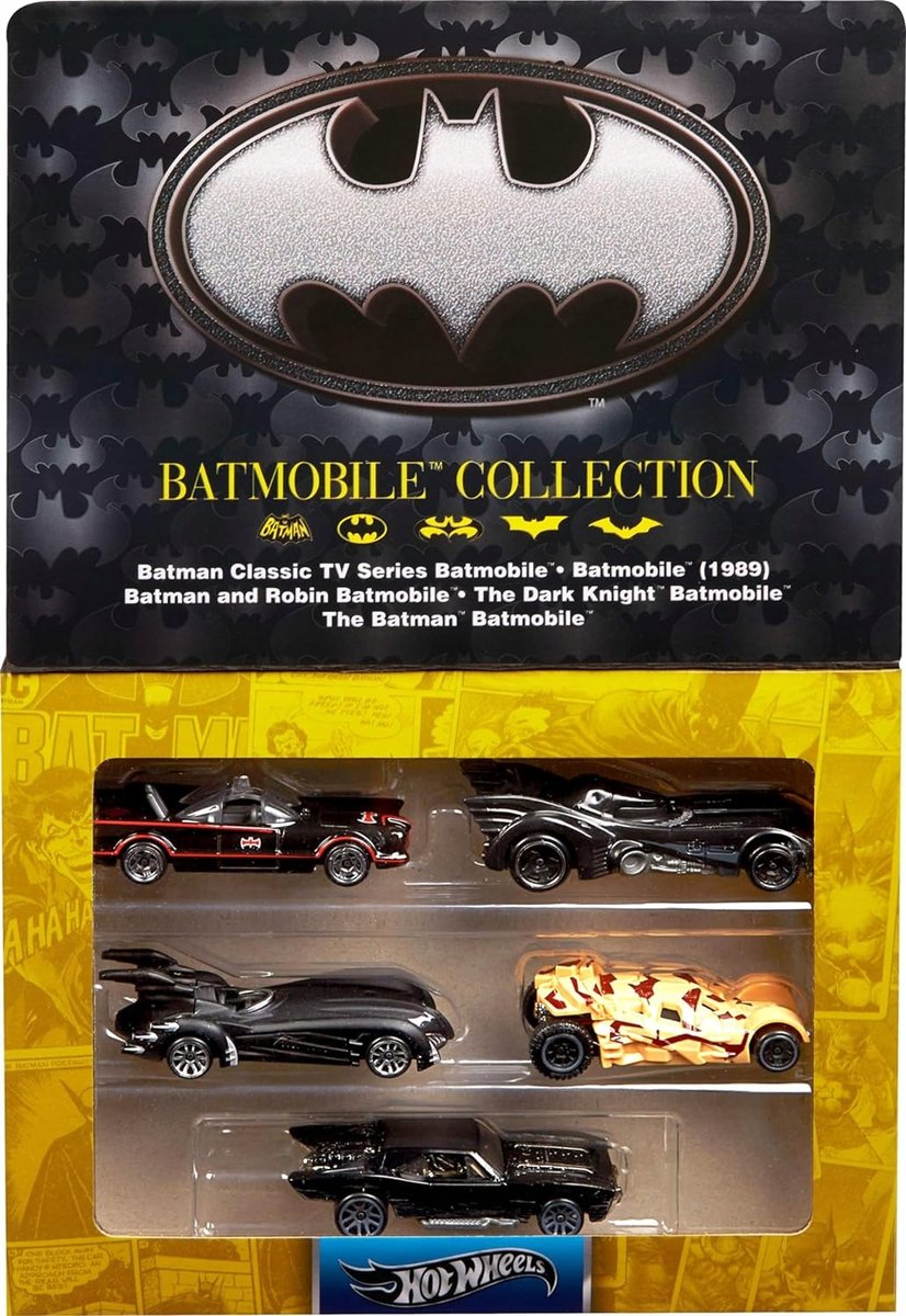 Hot Wheels Wheel Batman 85 rocznica 5-pak pojazdów Zestaw w skali 1:64