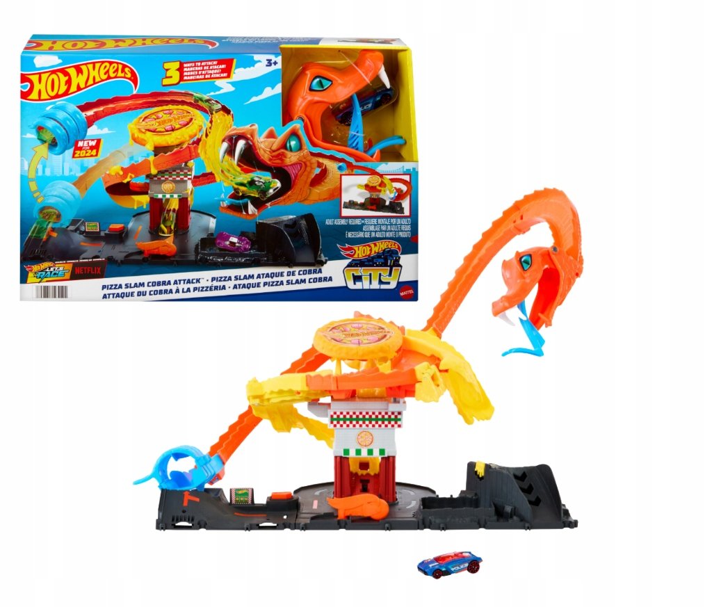 Hot Wheels City Odjazdowa Pizza- Atak Kobry Zestaw HTN81 z Pojazdem