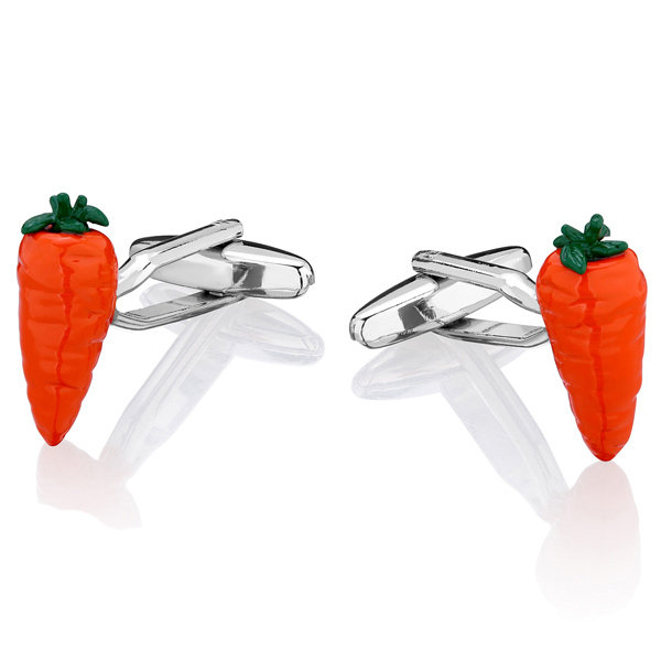 Spinki do mankietów X2 Pomarańczowa Marchewka