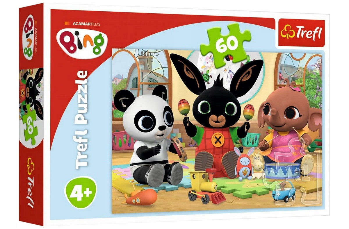 BING Puzzle Trefl PUZZLE DO UKŁADANIA UKŁADANKA LOGICZNA 60 el bing