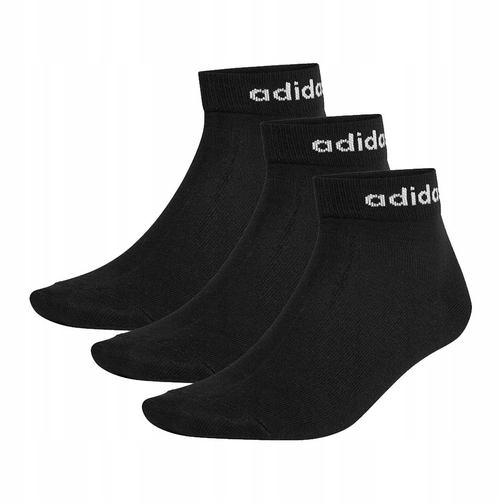 Skarpetki do kostki adidas 3-pak bawełna czarne roz. 34-36