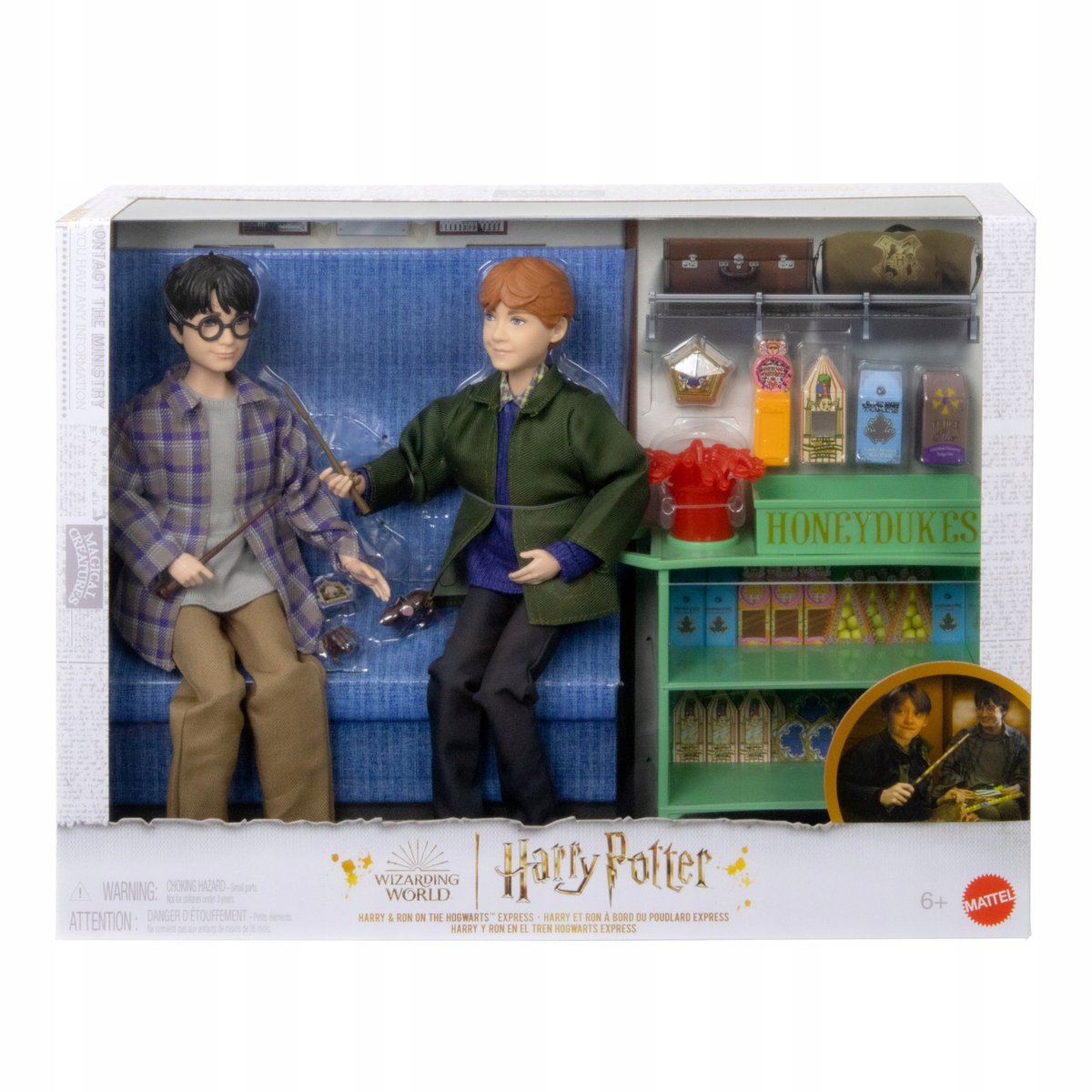 HARRY POTTER LALKA + RON WESLEY ekspres Hogwartu MATTEL