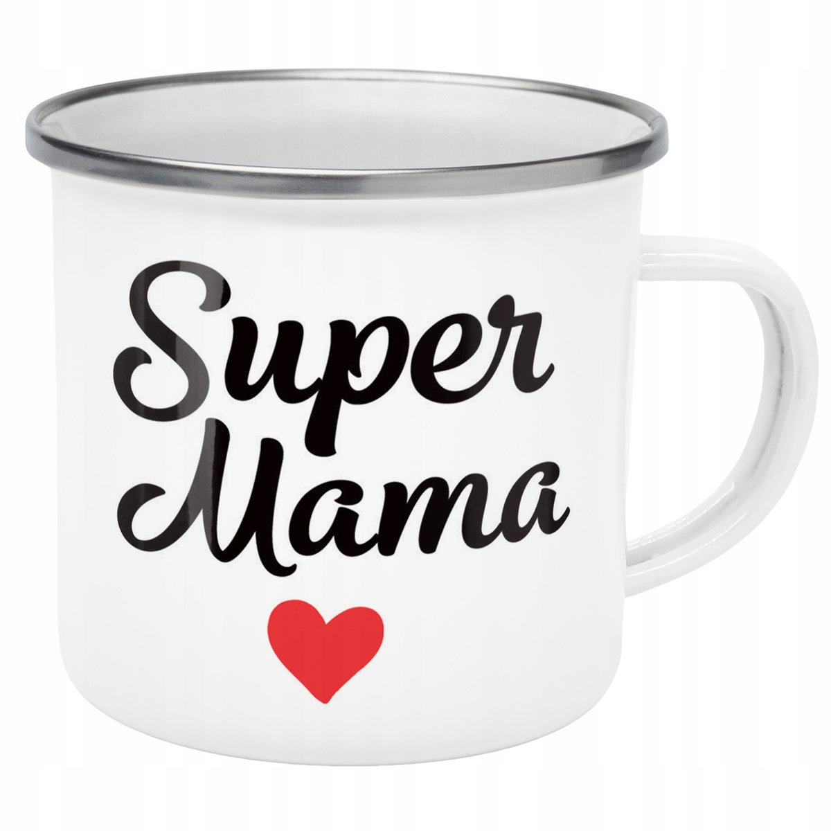 Emaliowany Kubek Garnuszek Dzień Matki Dla Mamy Prezent Super Mama
