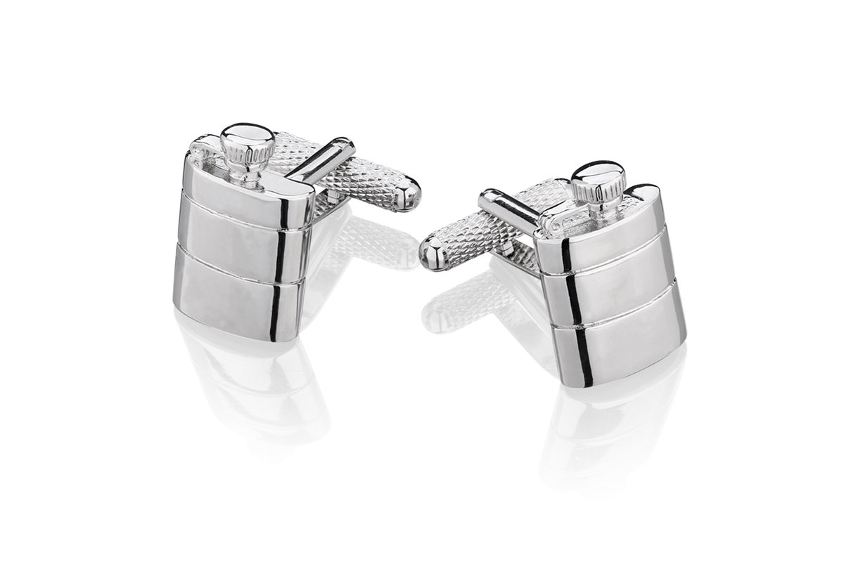 Spinki do mankietów Piersiówka KC-865 Onyx-Art London