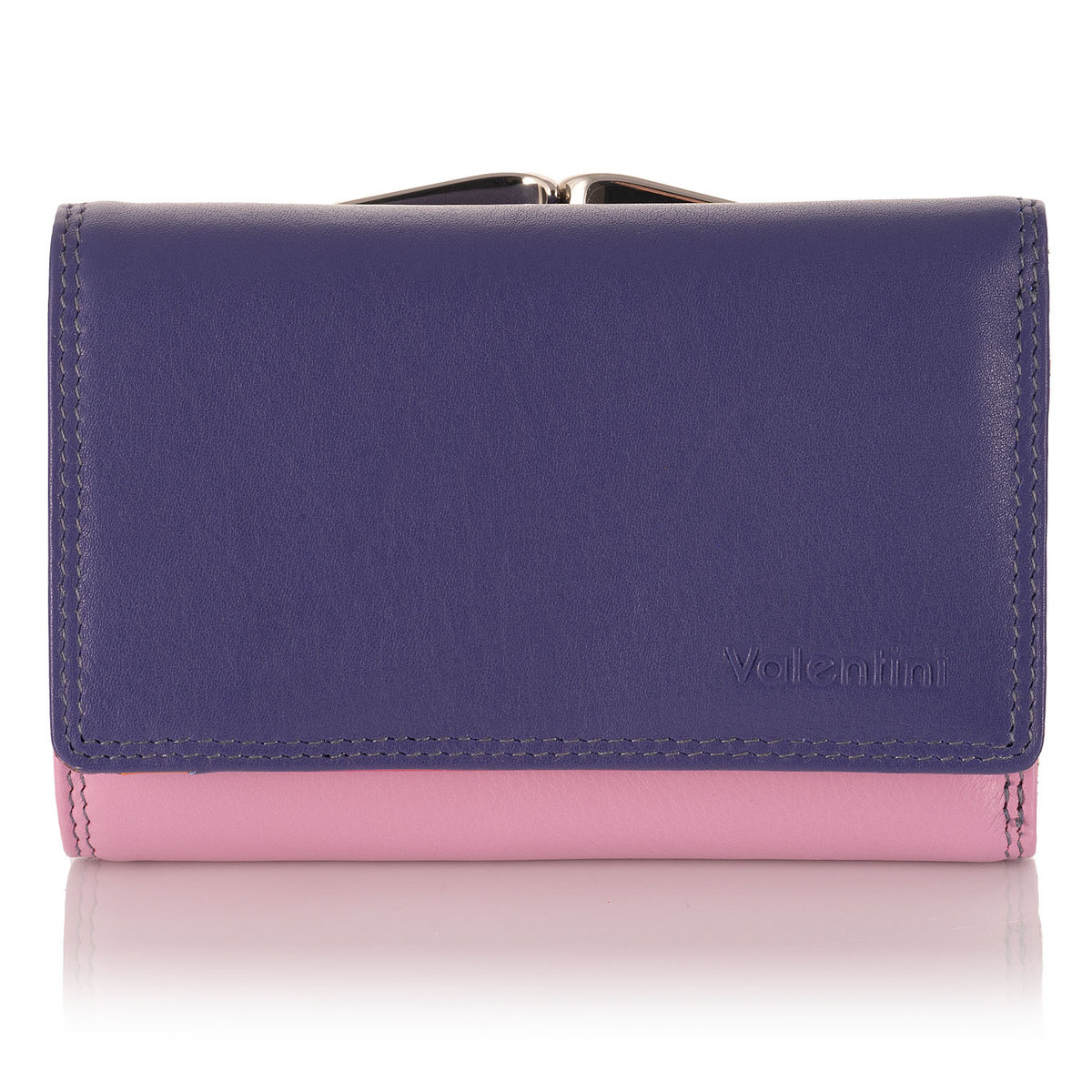 Mały kolorowy portfel skórzany Valentini 123-386