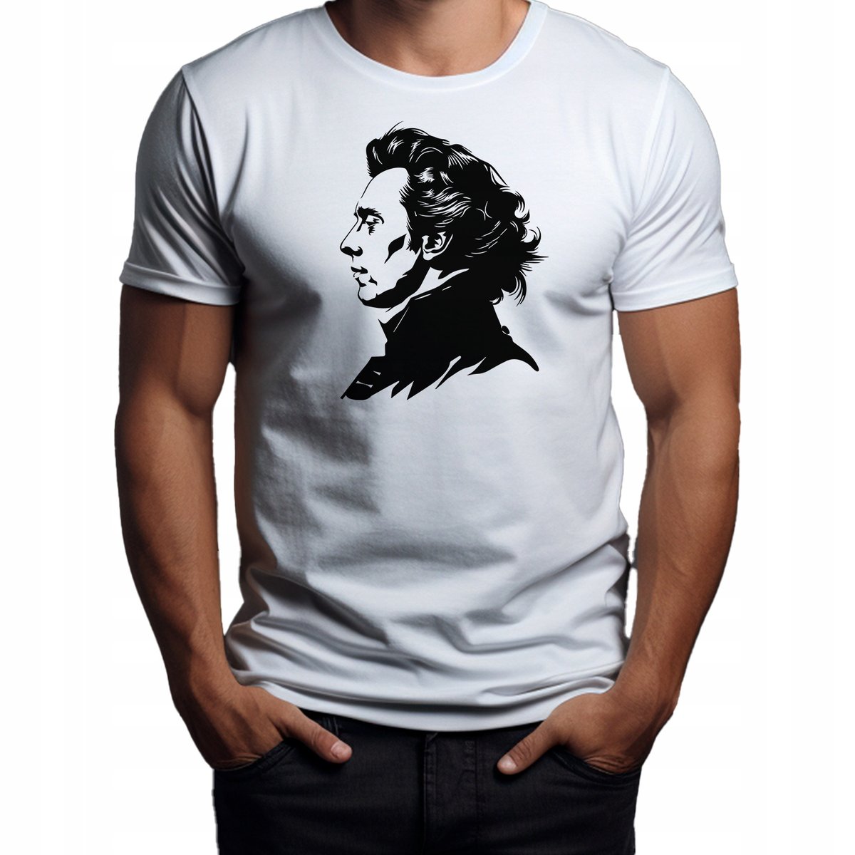 Koszulka T-Shirt ''Fryderyk Chopin'' Bawełna XS