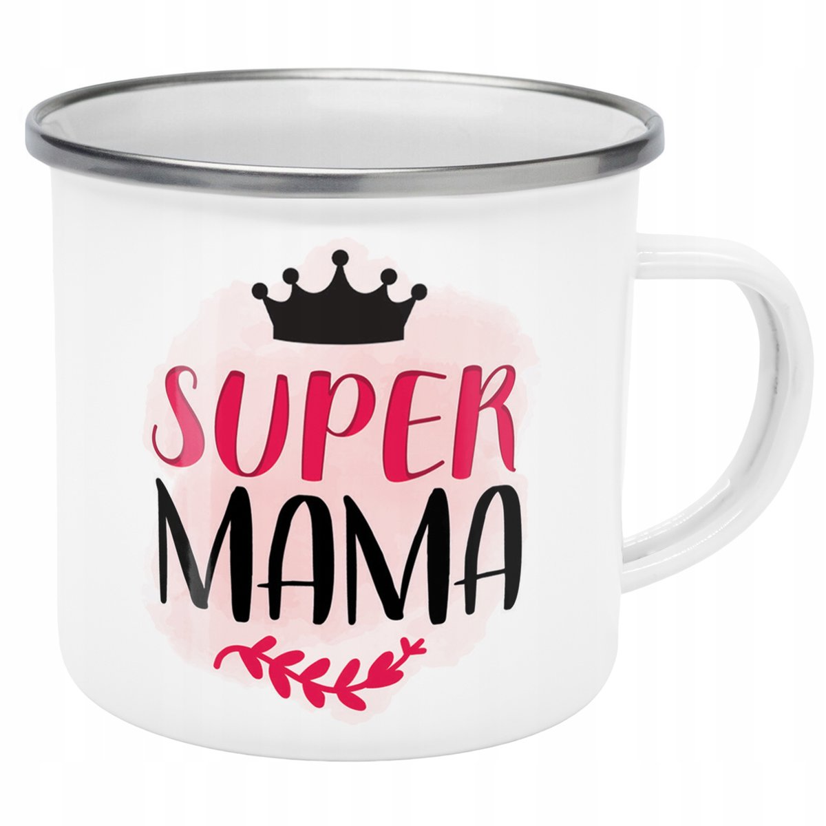 Emaliowany Kubek Garnuszek Dzień Matki Dla Mamy Prezent Super Mama