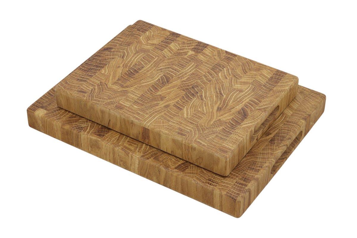 DESKI do krojenia SZTORCOWE END GRAIN dębowe olejowane ZESTAW 2szt. PREMIUM