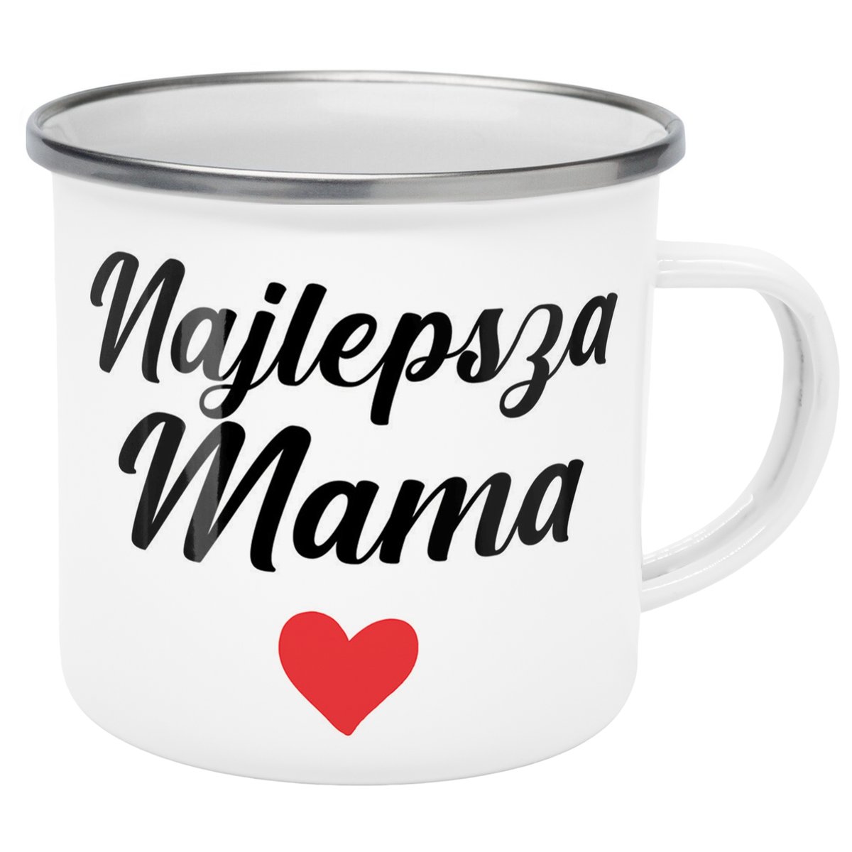 Emaliowany Kubek Garnuszek Dzień Matki Dla Mamy Prezent Najlepsza Mama