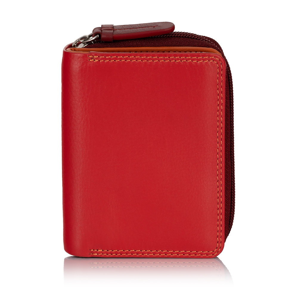 Kolorowy portfelik skórzany Visconti RB-53 RFID - czerwony