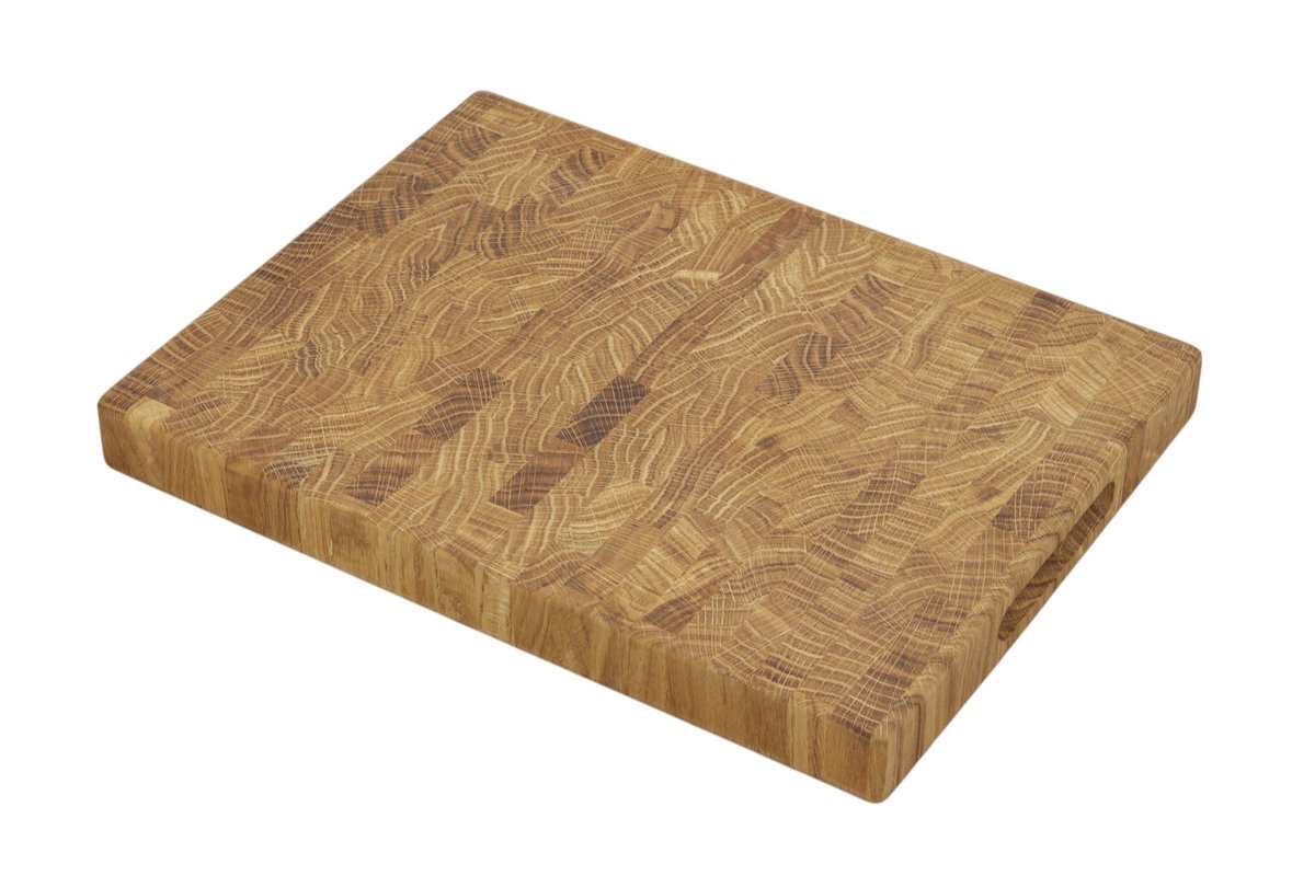 DESKA do krojenia SZTORCOWA END GRAIN dębowa olejowana 40x30x4cm PREMIUM
