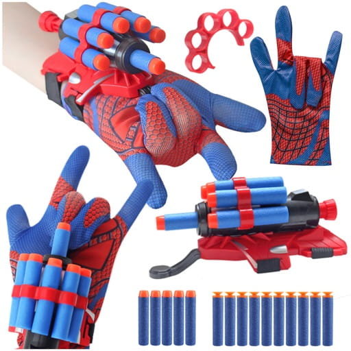 Rękawica z wyrzutnią strzałek spider man dla dzieci