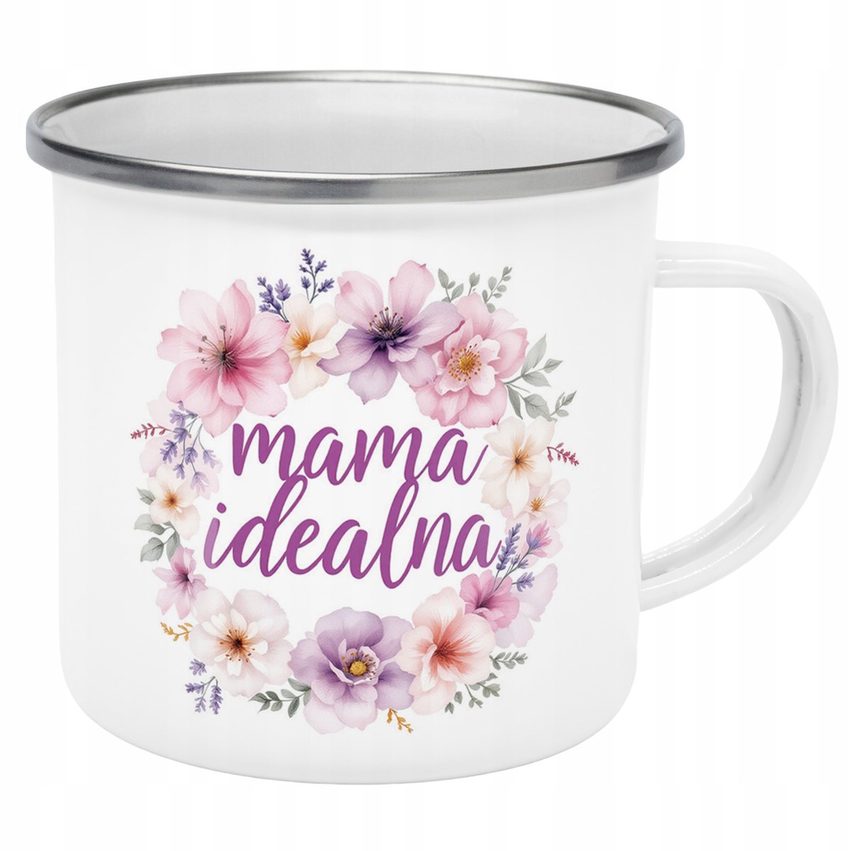 Emaliowany Kubek Garnuszek Dzień Matki Dla Mamy Prezent Mama Idealna