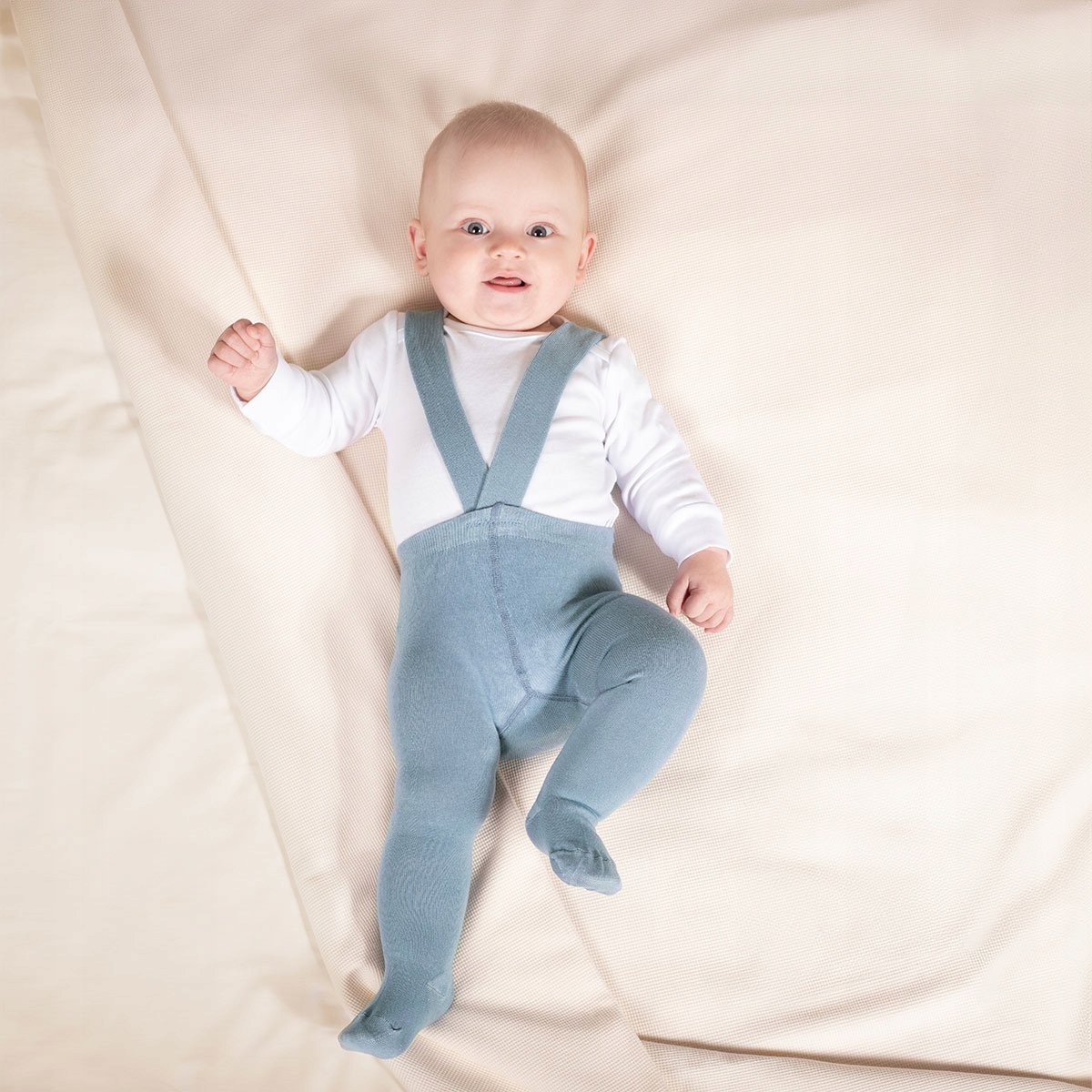 141600 Rajstopy bambusowe z szelkami Nicol - NIEBIESKIE 80-86