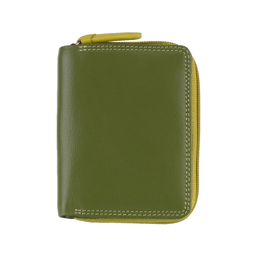 Kolorowy portfelik skórzany Visconti RB-53 RFID - limonkowy