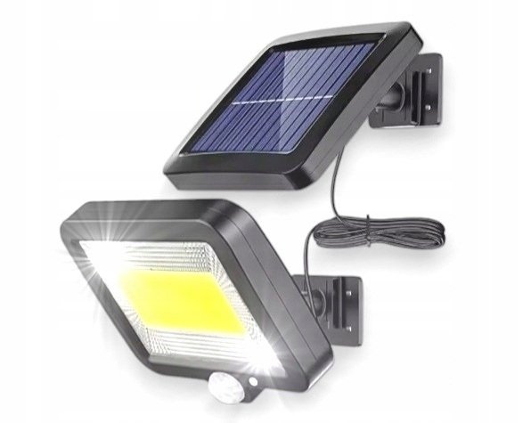 LAMPKA LAMPA SOLARNA OGRODOWA ULICZNA 120 LED CZUJNIK RUCHU ENERGOOSZCZĘDNA