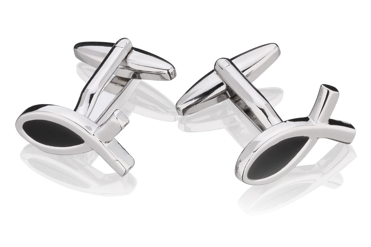 Spinki do mankietów X2 Ryba Symbol