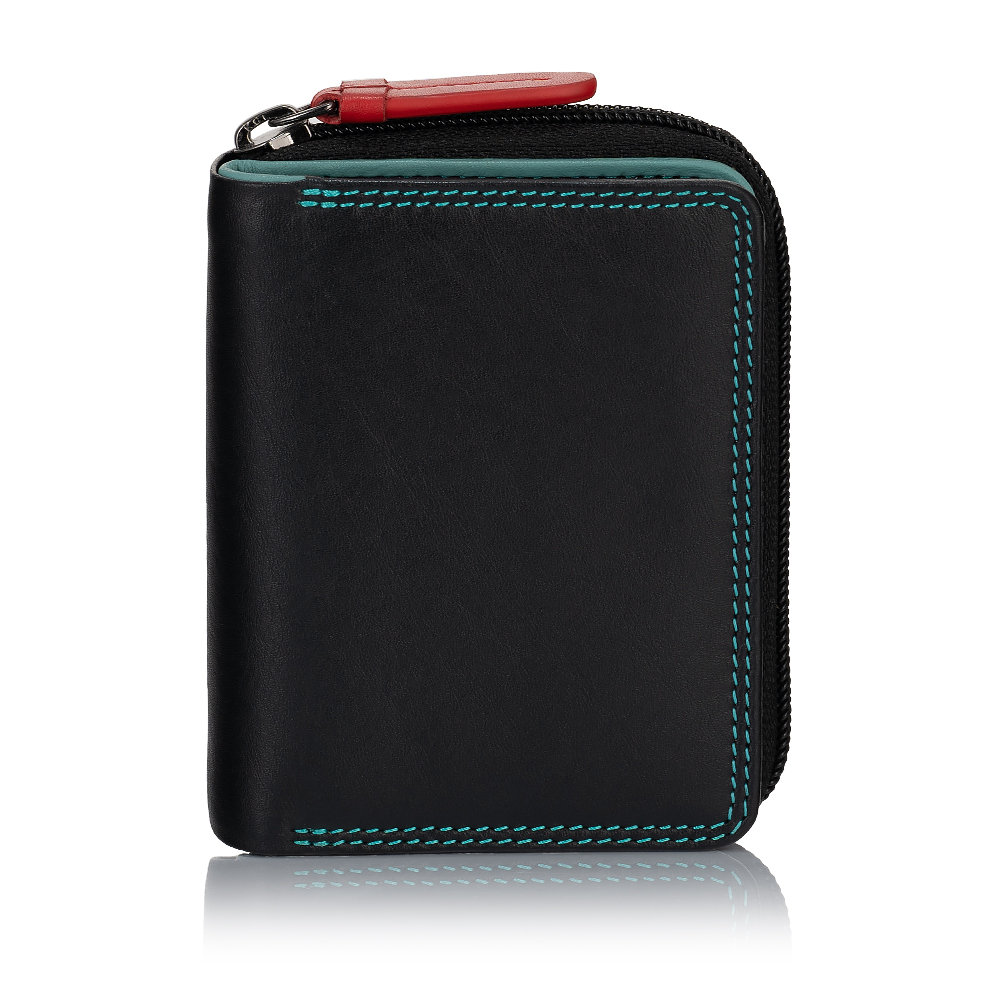 Kolorowy portfelik skórzany Visconti RB-53 RFID - czarny