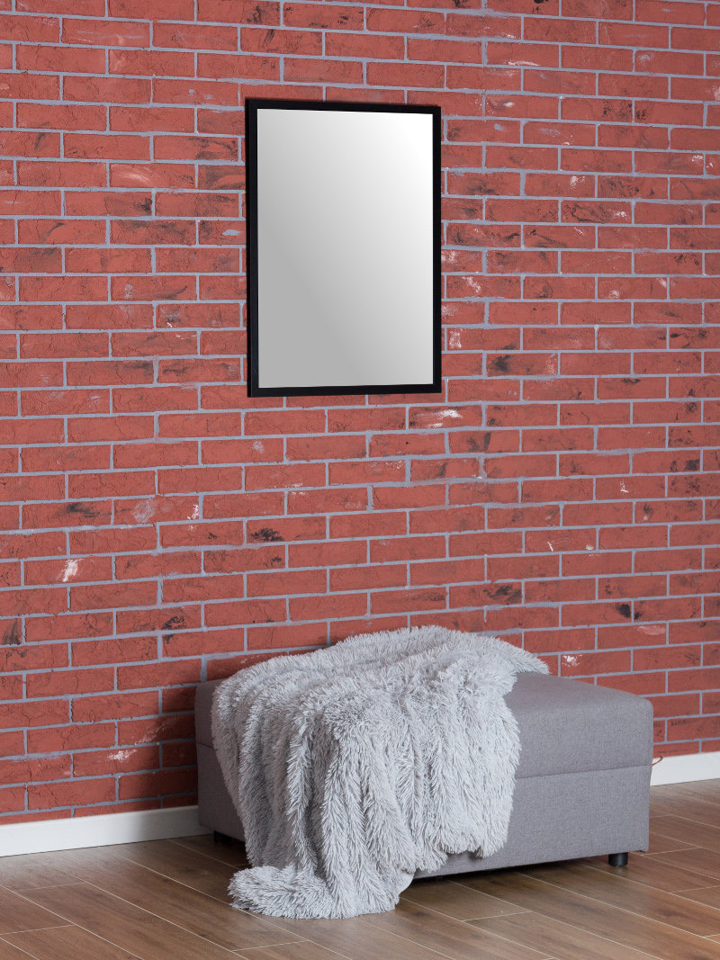 Lustro Profilmat w ramie WĄSKIEJ CZARNEJ 80x60cm PREMIUM