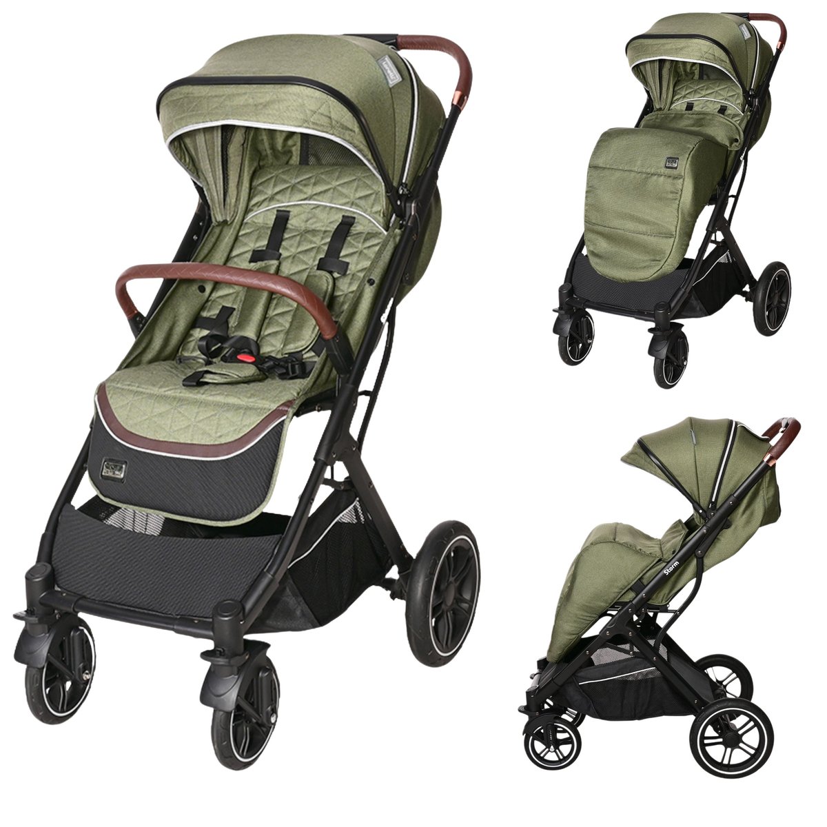 LORELLI STORM - WÓZEK SPACEROWY LODEN GREEN
