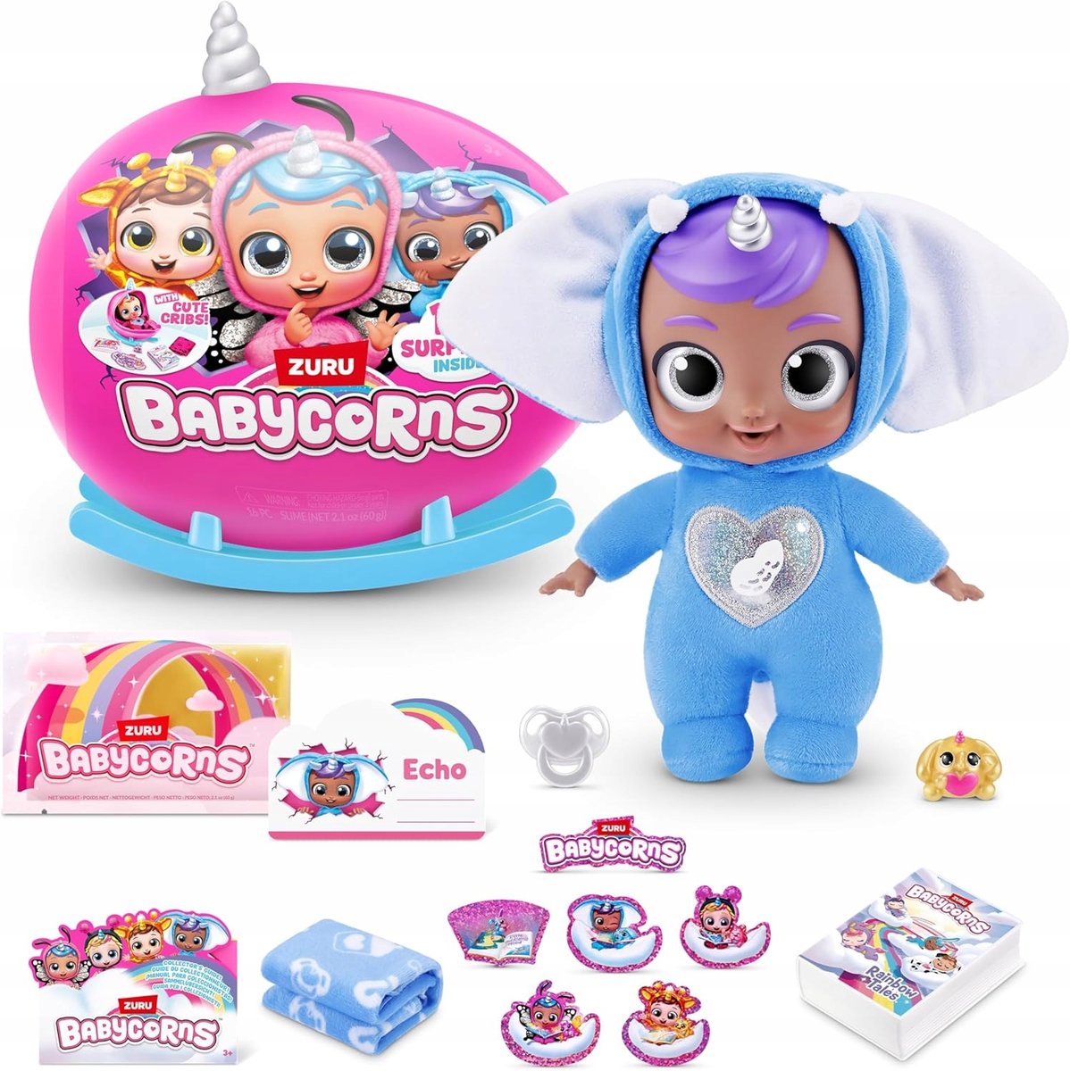 Babycorns Zuru Rainbocorn Babies Lalka Bobas Jajko Niespodzianka