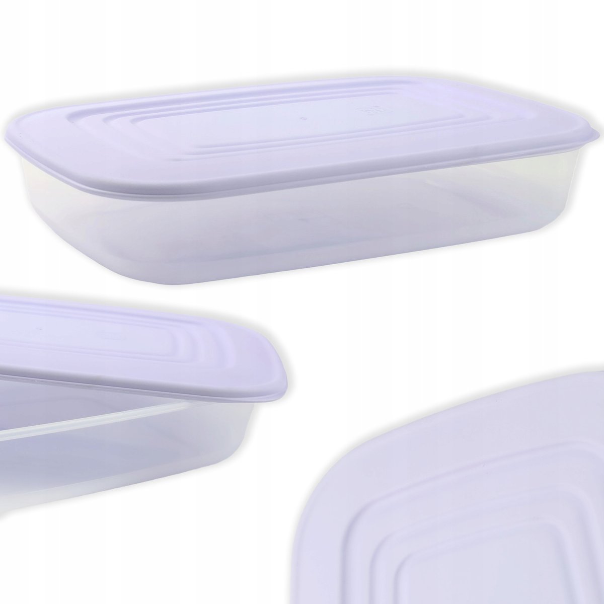 POJEMNIK NA ŻYWNOŚĆ 2.5 L PRZEZROCZYSTY Z POKRYWĄ Z MOŻLIWOŚCIĄ MROŻENIA