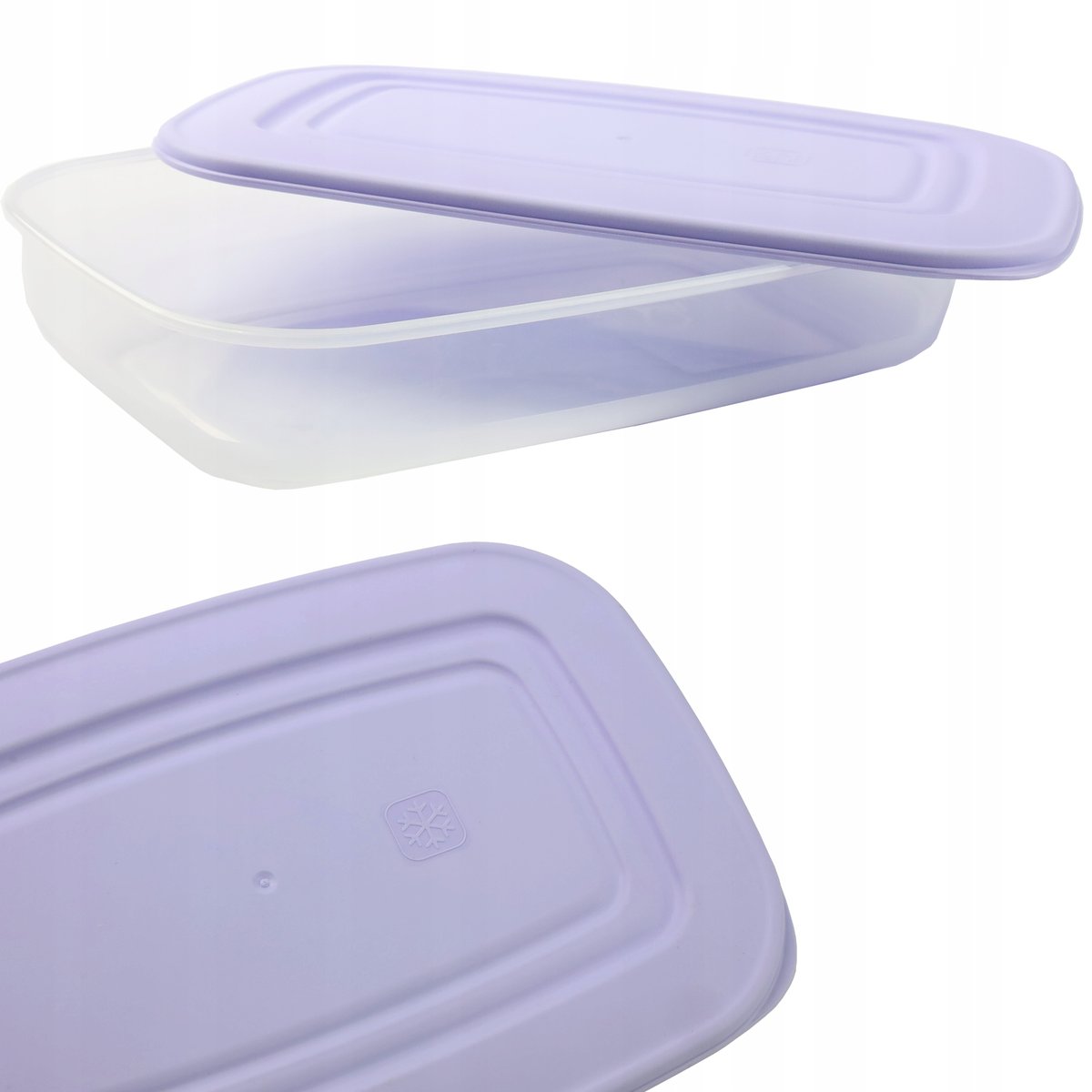 POJEMNIK NA ŻYWNOŚĆ 1.5 L PRZEZROCZYSTY Z POKRYWĄ Z MOŻLIWOŚCIĄ MROŻENIA