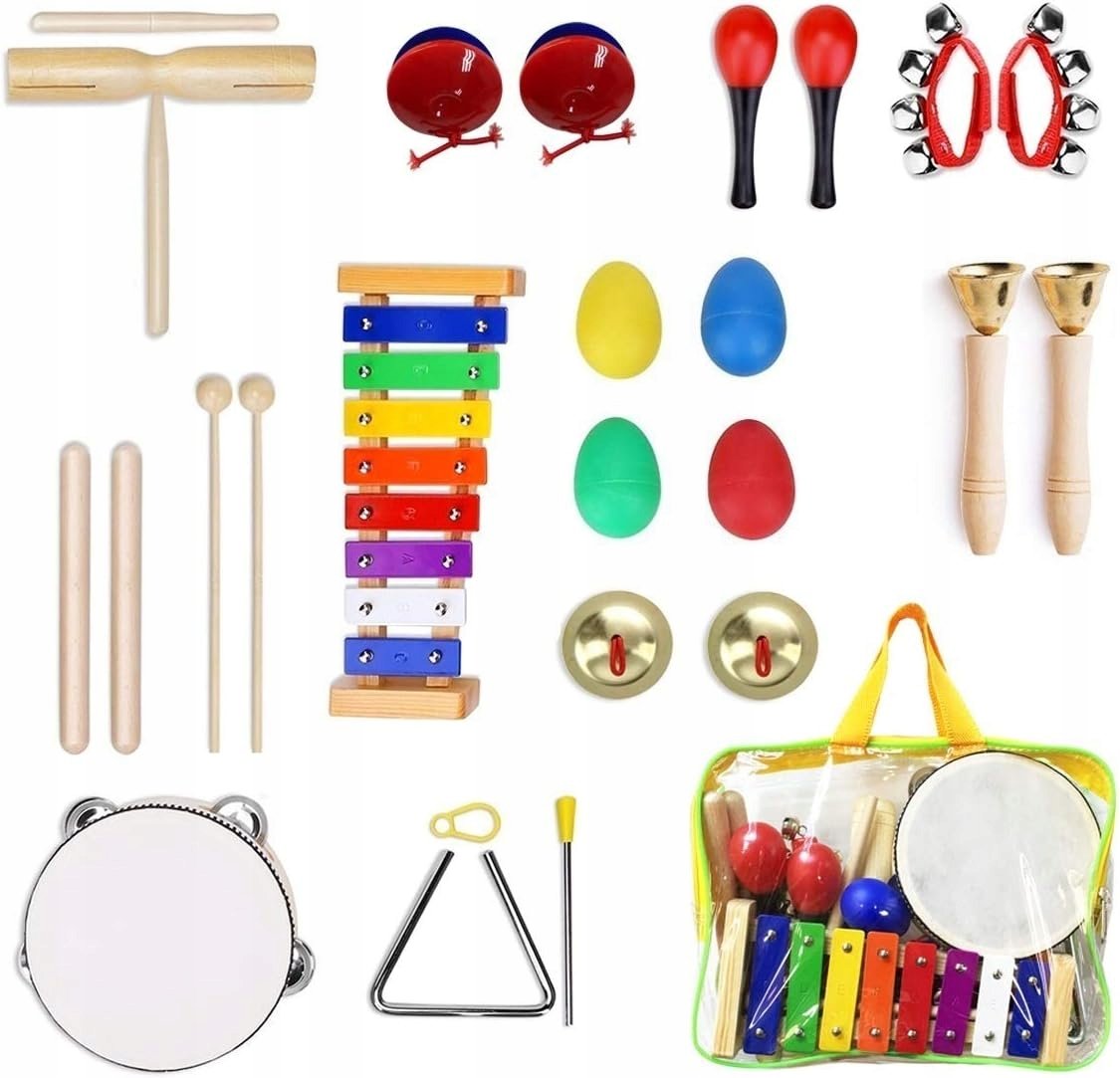 Ulifeme Instrumenty muzyczne dla dzieci, 24 sztuki WSZYSTKIE INSTRUMENTY