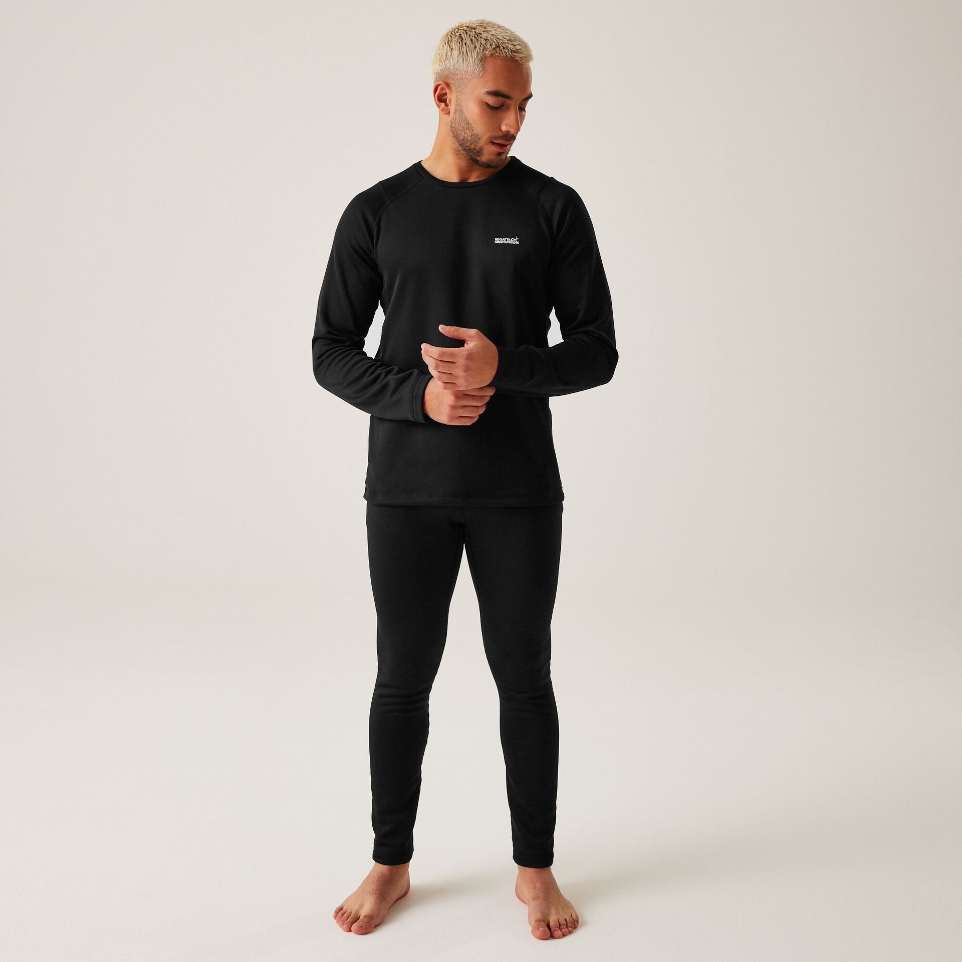 Regatta Męska Bielizna Termoaktywna Komplet Thermal Czarny, Rozmiar: L/XL