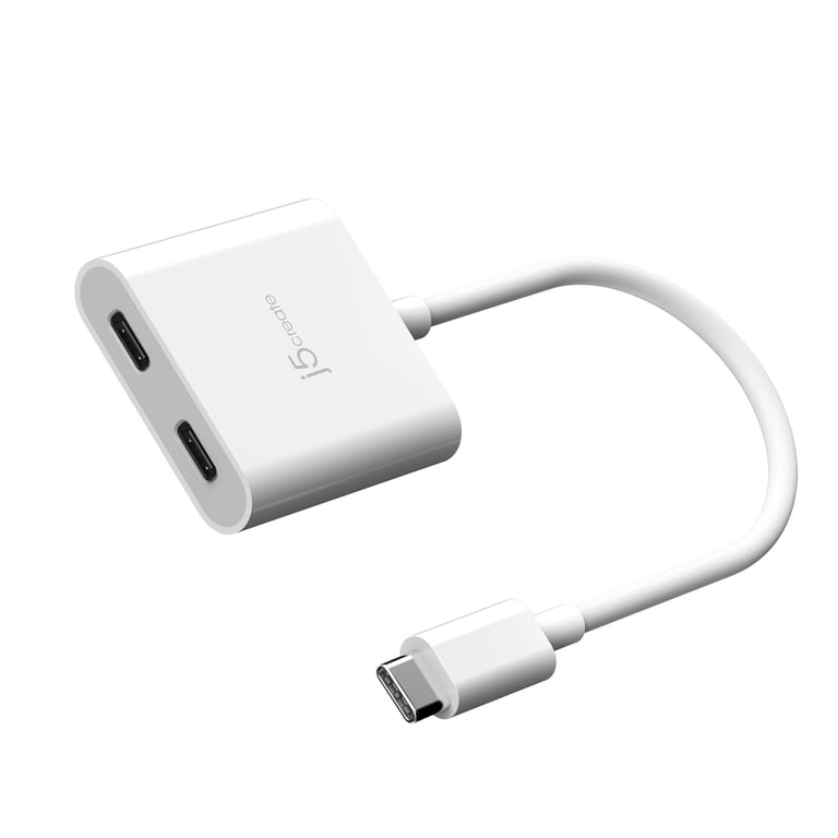 j5create JCA164 0,1 m USB Type-C Biały