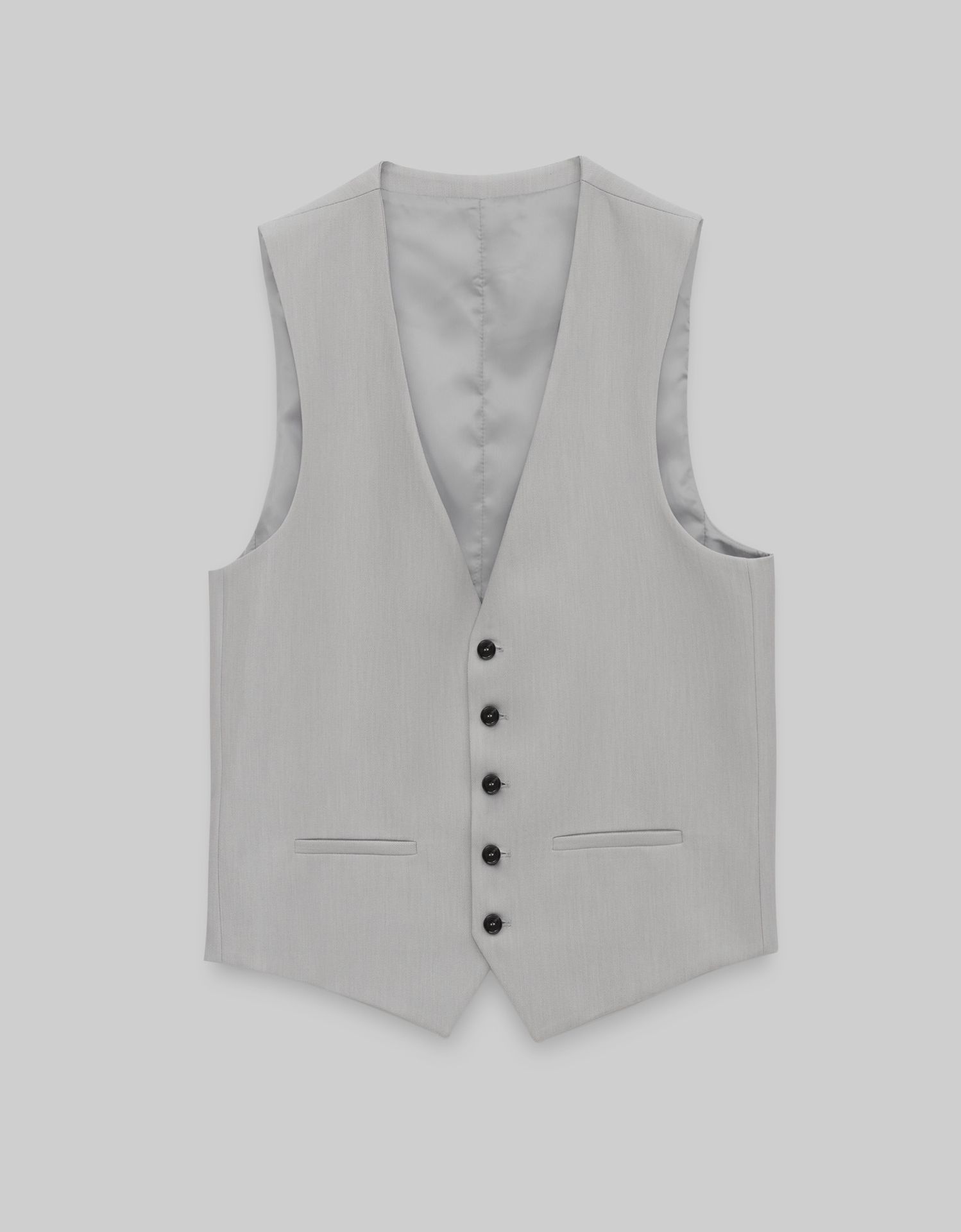 kamizelka do zestawu pimonte szary slim fit