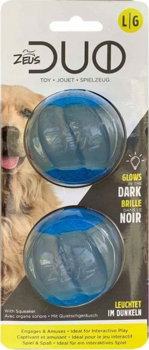 Zeus ZS Duo Ball, 5cm, z dźwiękiem/piszczące, świecące w ciemności, 2szt/op.