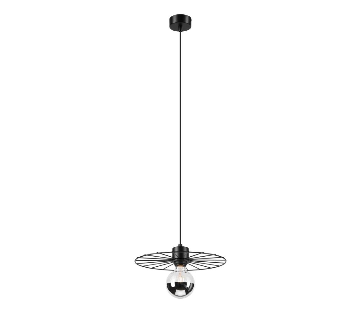 Żyrandol na lince MONTANA 1xE27/15W/230V śr. 30 cm czarny