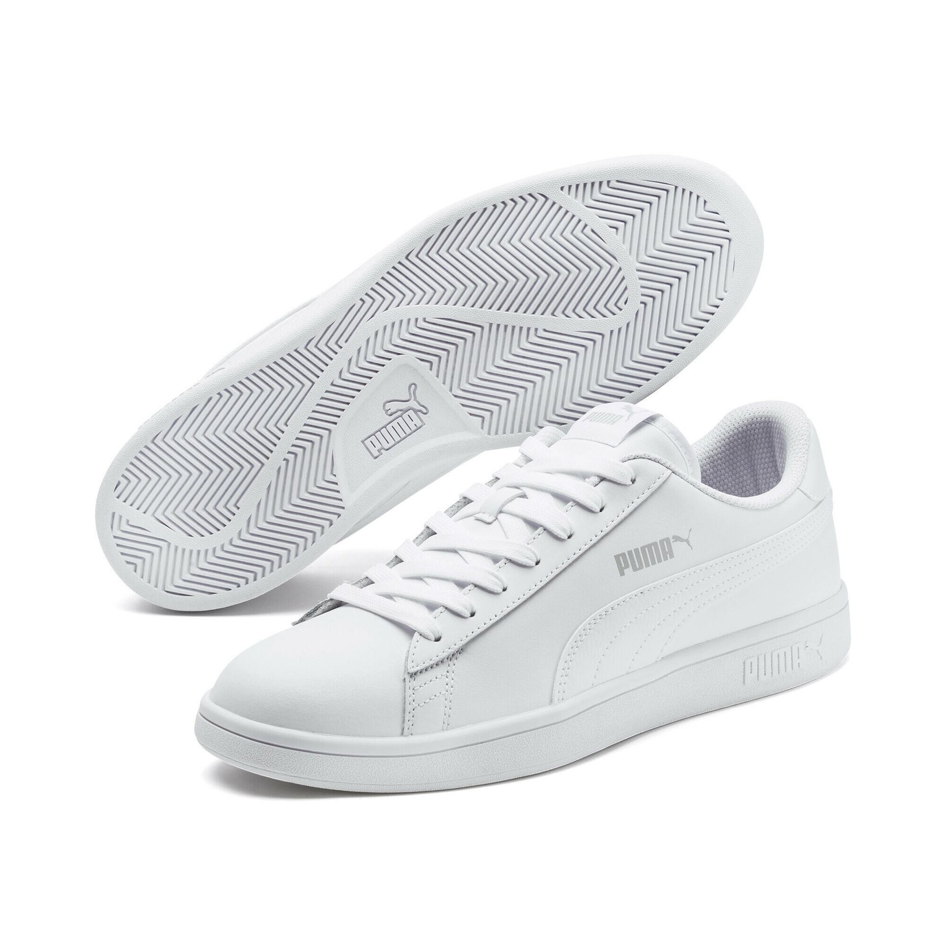 Puma Uniseks Smash V2 L Trampki, Puma White-Puma